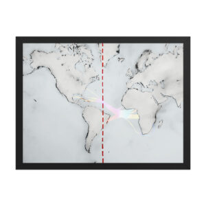 Cutting the Earth in Half, framed