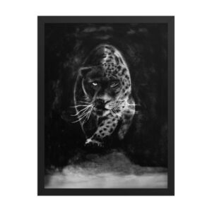 Black Panther, Spotted Jaguar, framed