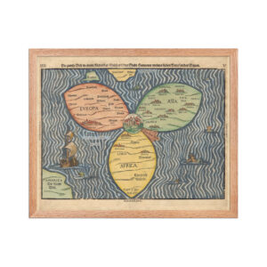 The World in a Cloverleaf (1581), framed